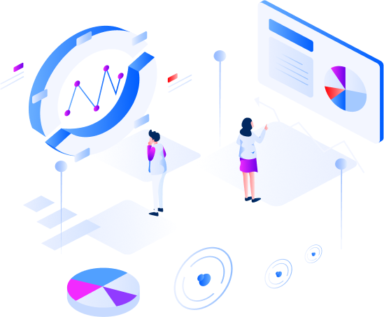 Data analytics and audience analysis illustration